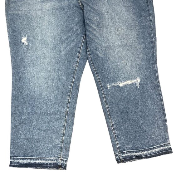 Wonderly  Womens 16R Curvy Vintage Straight Cropped Jeans High Rise Denim Slim - Picture 5 of 16